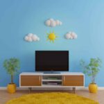 Papercraft clouds and sun in origami