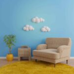 Papercraft de nuvens para berçário em origami 3D