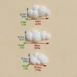 Papercraft nuages origami papier 3D - modèle de décoration murale pour nursery à faire soi-même, weergave 5