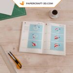 Papercraft Easter wall eggs in 3D origami