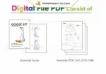 Papercraft Oie Assise origami papier 3D, weergave 4