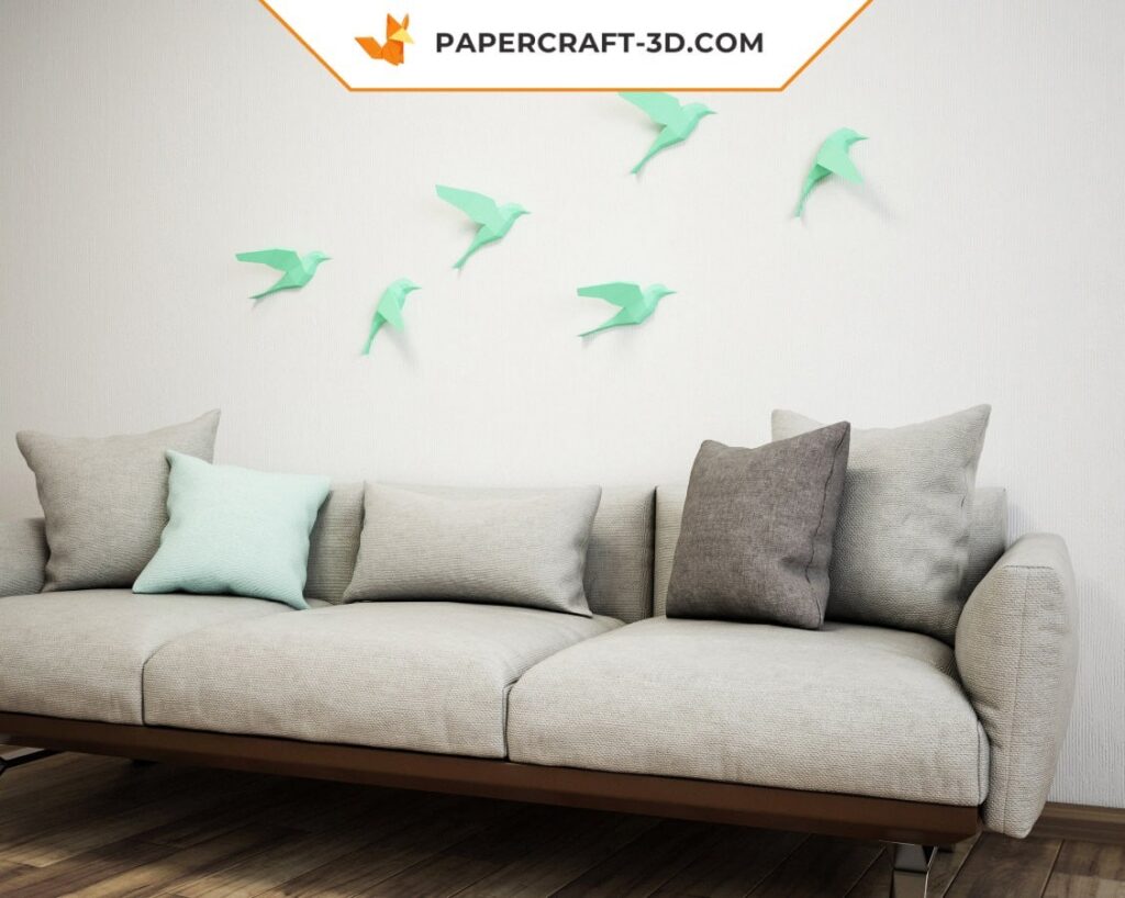 3D Origami Papercraft Birds