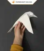 Papercraft oiseaux en origami 3D pour décoration de chambre - Kit DIY PDF numérique, modèle basse poly, modèle pepakura, weergave 8