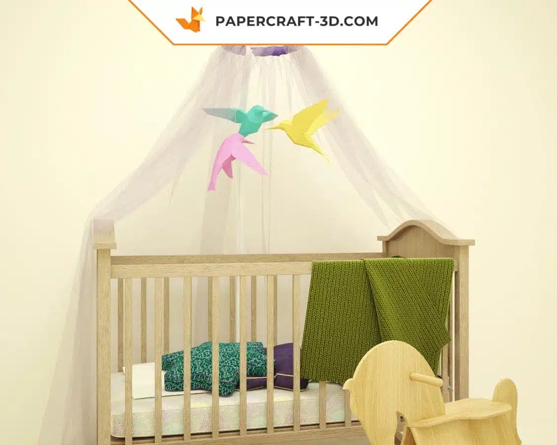 Papercraft d'oiseaux en origami 3D