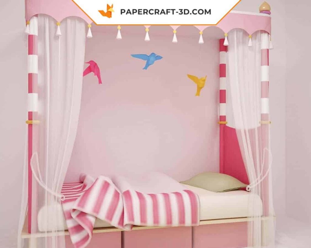 Papercraft de aves en origami 3D