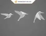 Papercraft oiseaux : kit d&rsquo;origami papier 3D à faire soi-même, weergave 4