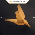 Papercraft d'oiseaux en origami 3D