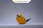Papercraft oiseaux minimalistes en origami papier 3D pour décoration et bricolage, vue 4