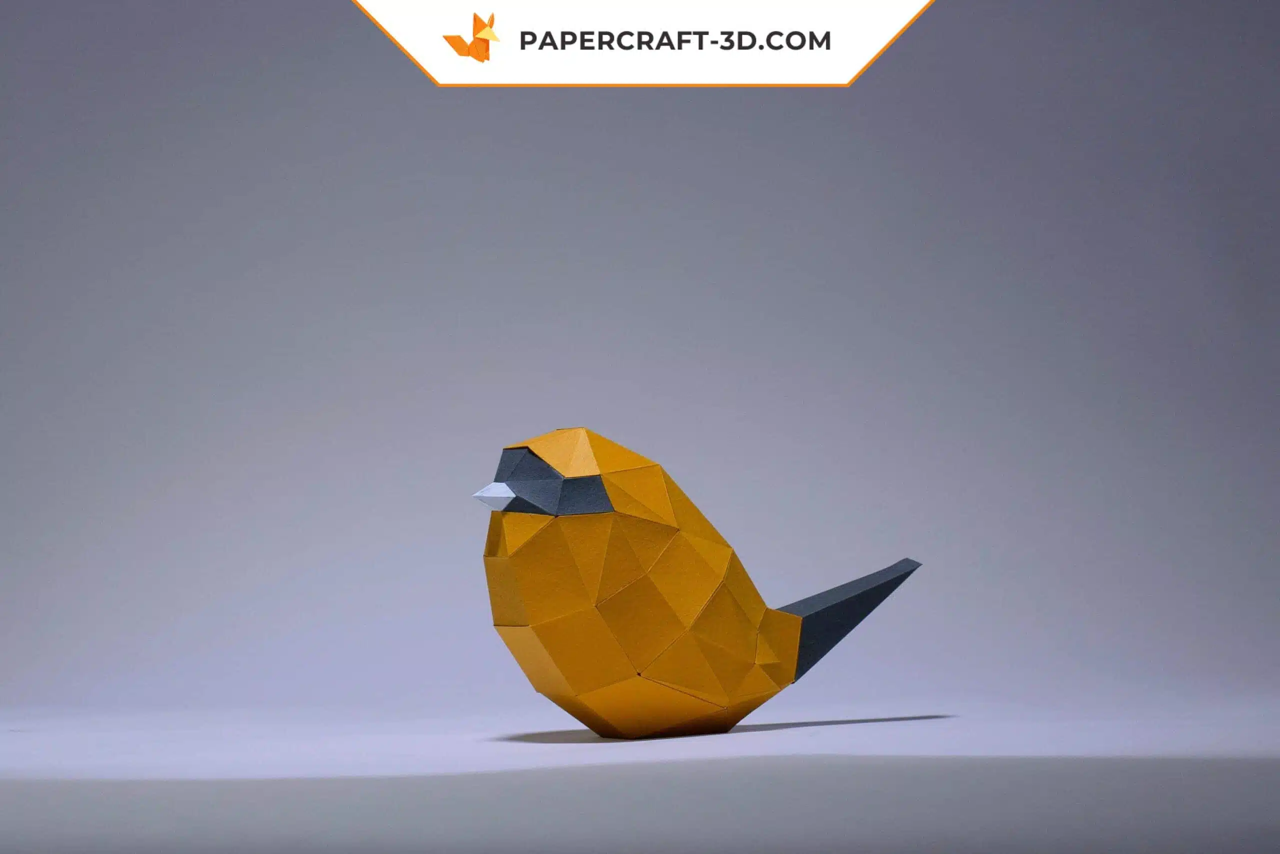 Papercraft oiseaux minimalistes en origami papier 3D pour décoration et bricolage, vue 4
