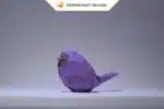 Papercraft oiseaux minimalistes en origami papier 3D pour décoration et bricolage, vue 5