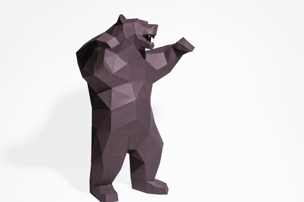 Angry Bear 3D Origami Papercraft