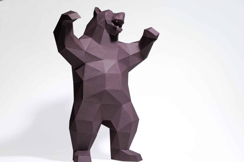 Angry Bear 3D Origami Papercraft