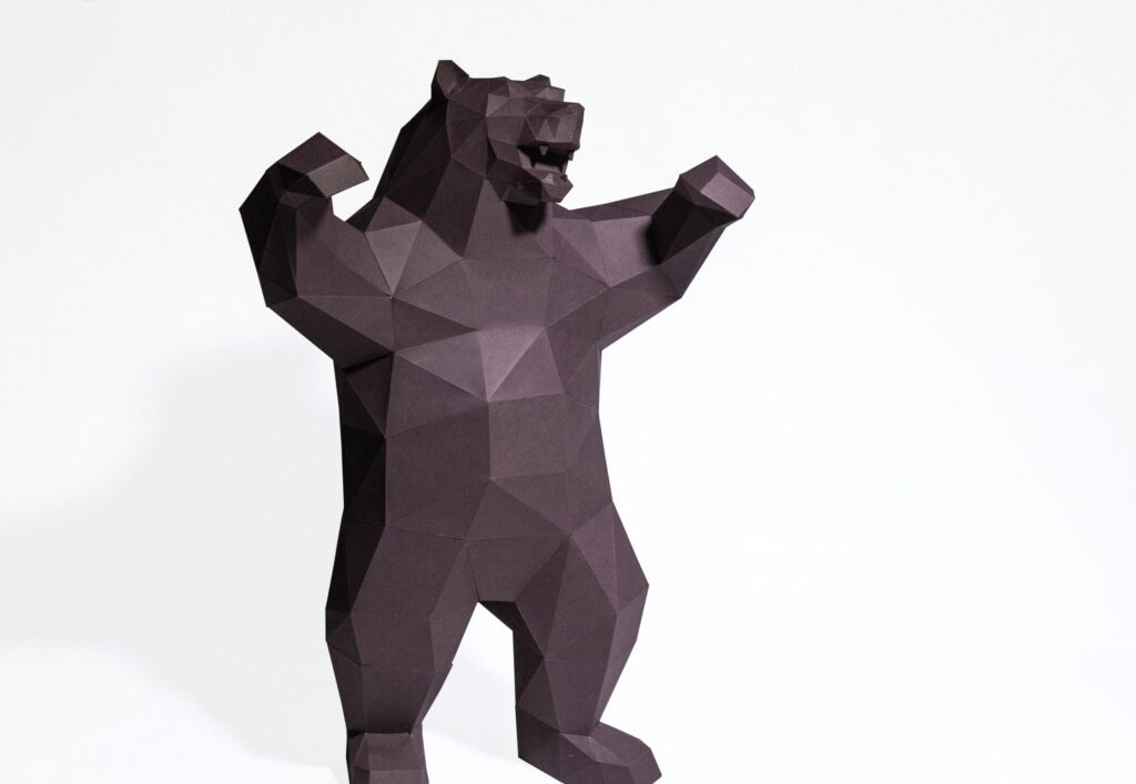 Angry Bear 3D Origami Papercraft