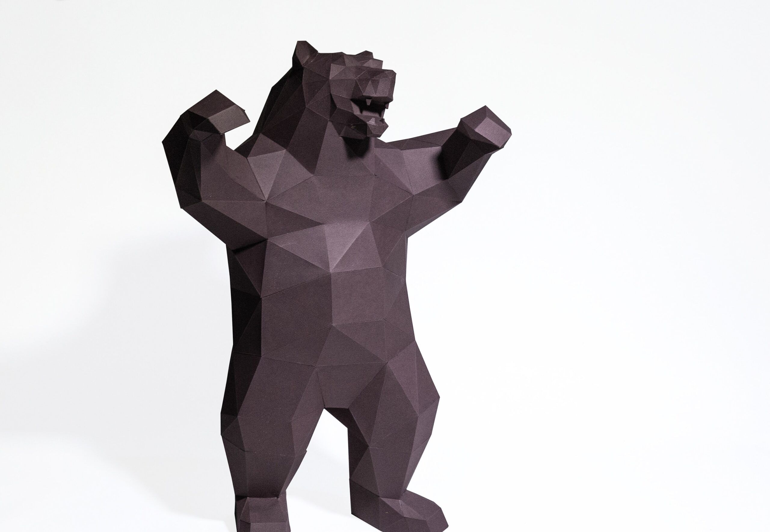 Papercraft angry bear in 3D origami Papercraft angry bear in 3D origami