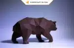 Papercraft Ours en origami papier 3D à monter soi-même, vue 4