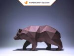 Papercraft d'ours en origami 3D