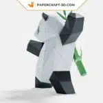 Papercraft panda qui pratique les arts martial en origami martial