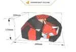 Papercraft panda rouge endormi modèle papier 3D, weergave 7