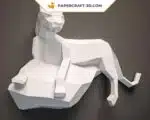 Papercraft panthère en papier 3D origami, kit DIY pour décoration murale, weergave 5
