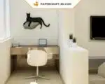 Papercraft panthère en papier 3D origami, kit DIY pour décoration murale, weergave 6