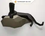 Papercraft panthère en papier 3D origami, kit DIY pour décoration murale, weergave 7