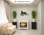 Papercraft panthère en papier 3D origami, kit DIY pour décoration murale, weergave 9
