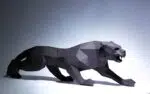 Papercraft de panthère noire en colère