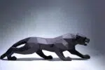 Papercraft de panthère noire en colère