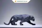 Papercraft Panthère Noire en origami papier 3D, weergave 5