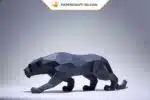 Papercraft Panthère Noire en origami papier 3D, weergave 6