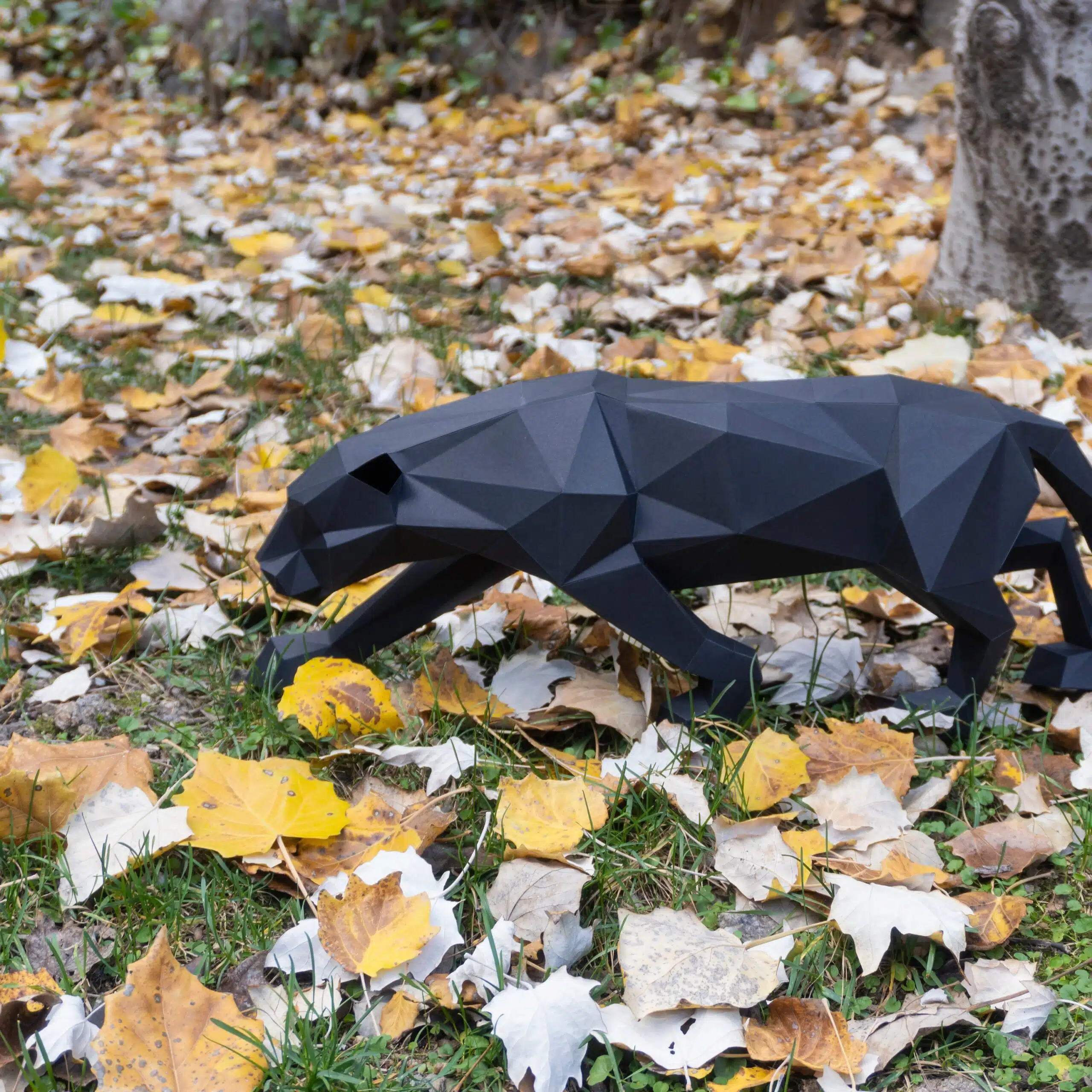 Papercraft Panthère Noire origami papier 3D