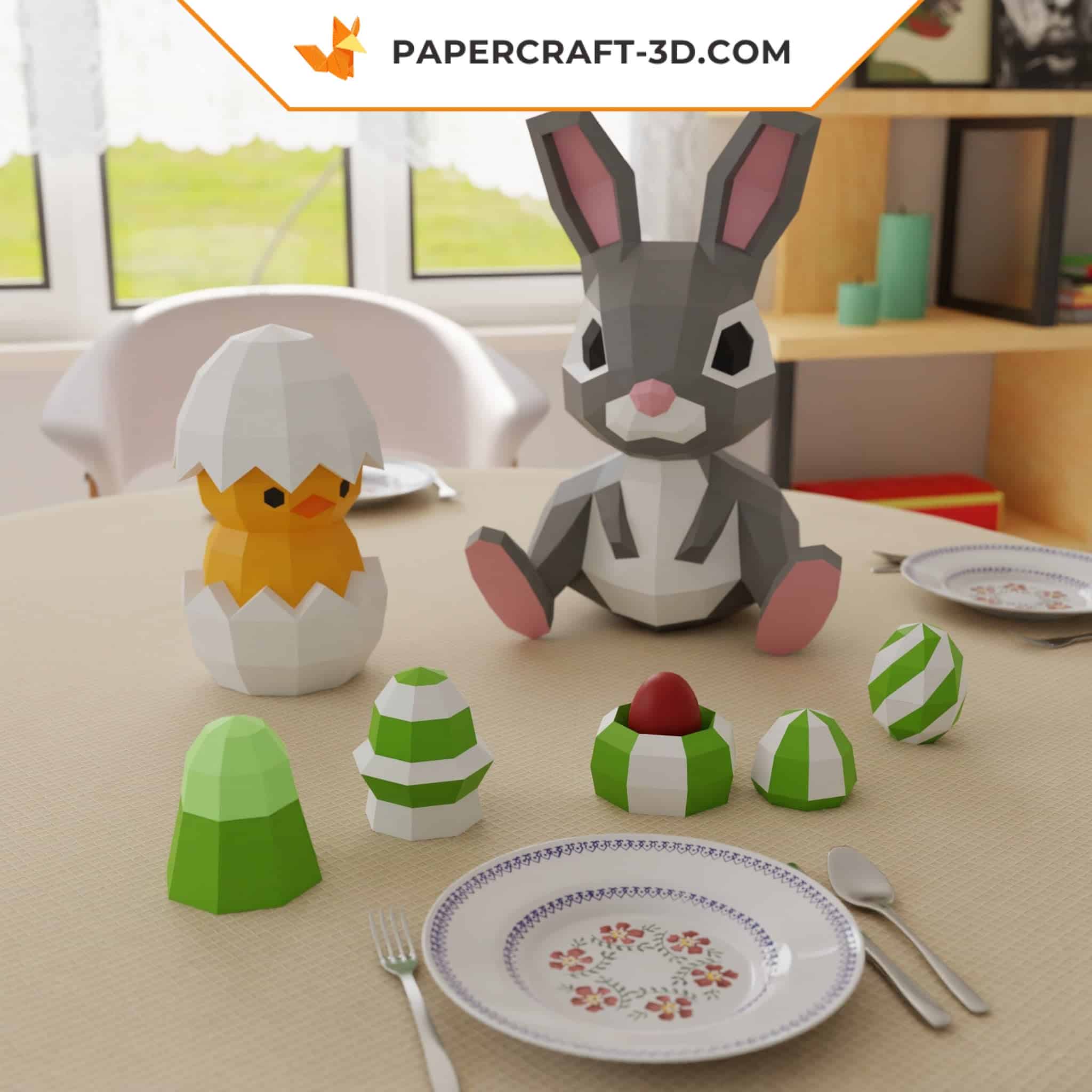 Papercraft Easter: original models pack