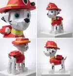 Papercraft Rex da Patrulha Canina em origami 3D, vista 2