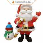 Papercraft Babbo Natale in origami 3D