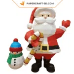 3D Origami Papercraft Santa Claus