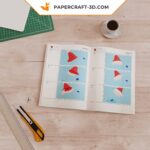 Papercraft Père Noël en origami 3D