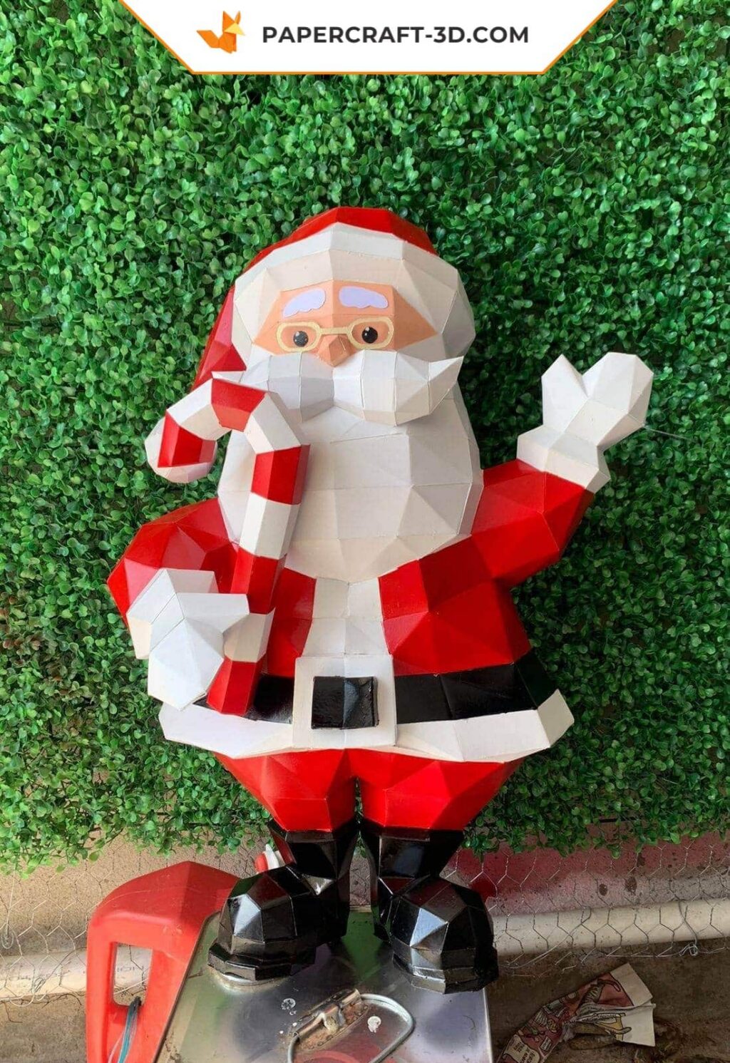 Papercraft Babbo Natale in origami 3D