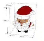 Papercraft vaso contenitore Babbo Natale in origami 3D