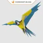 Papercraft perroquet en papier 3D, sculpture à imprimer en PDF