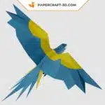 Papercraft perroquet en papier 3D, sculpture à imprimer en PDF, weergave 6