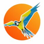 Papercraft de perroquet à suspendre en origami 3D