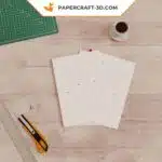 Papercraft Petit Bonhomme de Neige 3D pour décoration de Noël en origami papier, weergave 6