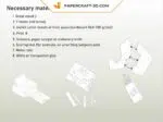 Papercraft petit sorcier en origami papier 3D à faire soi-même, weergave 6