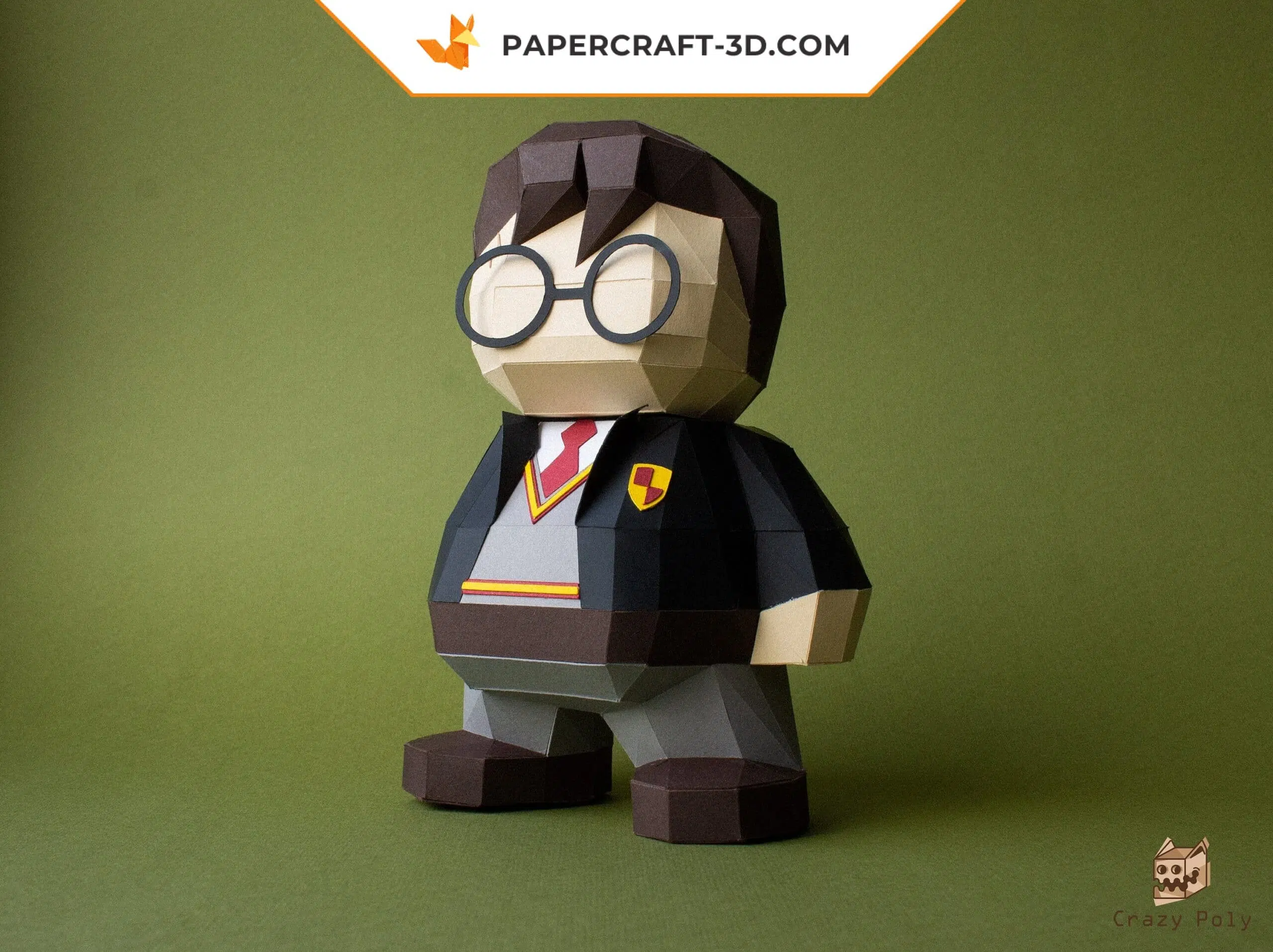 Papercraft petit sorcier en origami papier 3D à faire soi-même, weergave 9