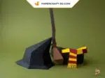 Papercraft petit sorcier en origami papier 3D à faire soi-même, weergave 10