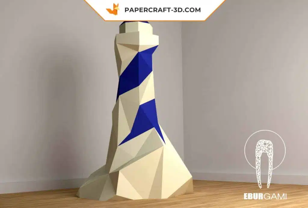 Papercraft Phare en origami papier 3D à télécharger