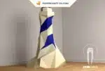 Papercraft Phare en origami papier 3D à télécharger