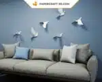 Papercraft Pigeons : modèle d&rsquo;origami 3D en papier à réaliser soi-même, weergave 3