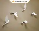 Papercraft Pigeons : modèle d&rsquo;origami 3D en papier à réaliser soi-même, weergave 4