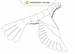 Papercraft de pigeon en origami 3D